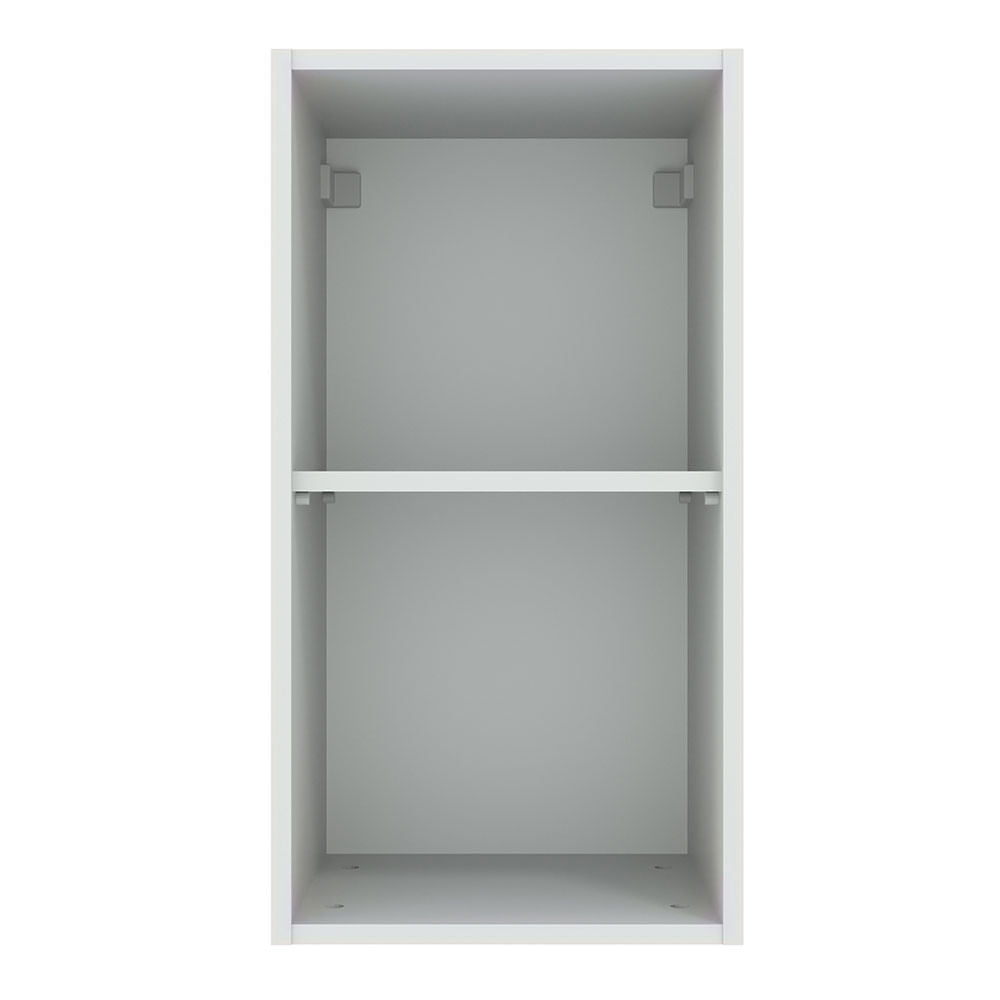 Armário Aéreo Madesa Agata 35 cm 1 Porta Branco/Cinza