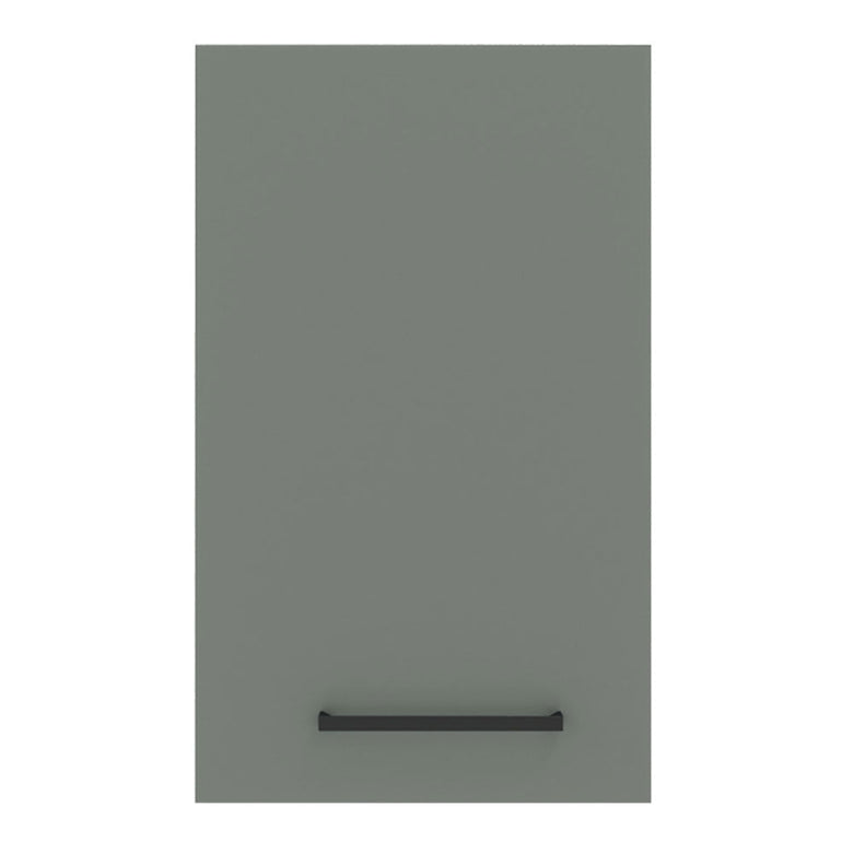 Armário Aéreo Madesa Agata 40 cm 1 Porta Branco/Cinza