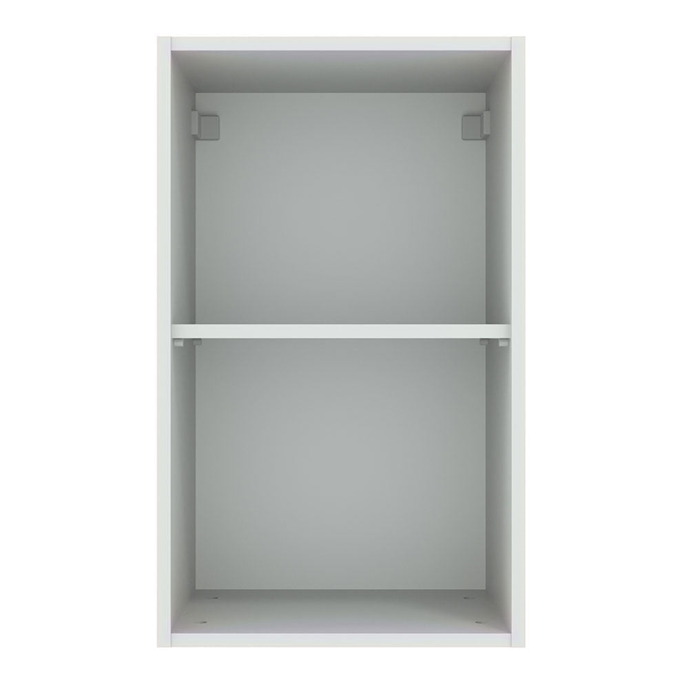 Armário Aéreo Madesa Agata 40 cm 1 Porta Branco/Cinza