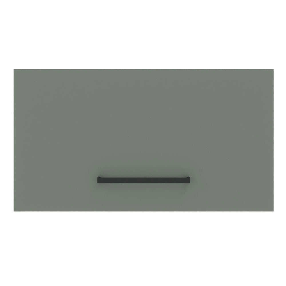 Armário Aéreo Madesa Agata 60 cm 1 Porta Basculante Branco/Cinza