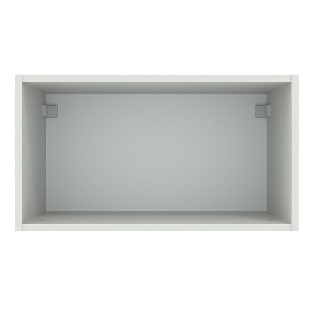 Armário Aéreo Madesa Agata 60 cm 1 Porta Basculante Branco/Cinza
