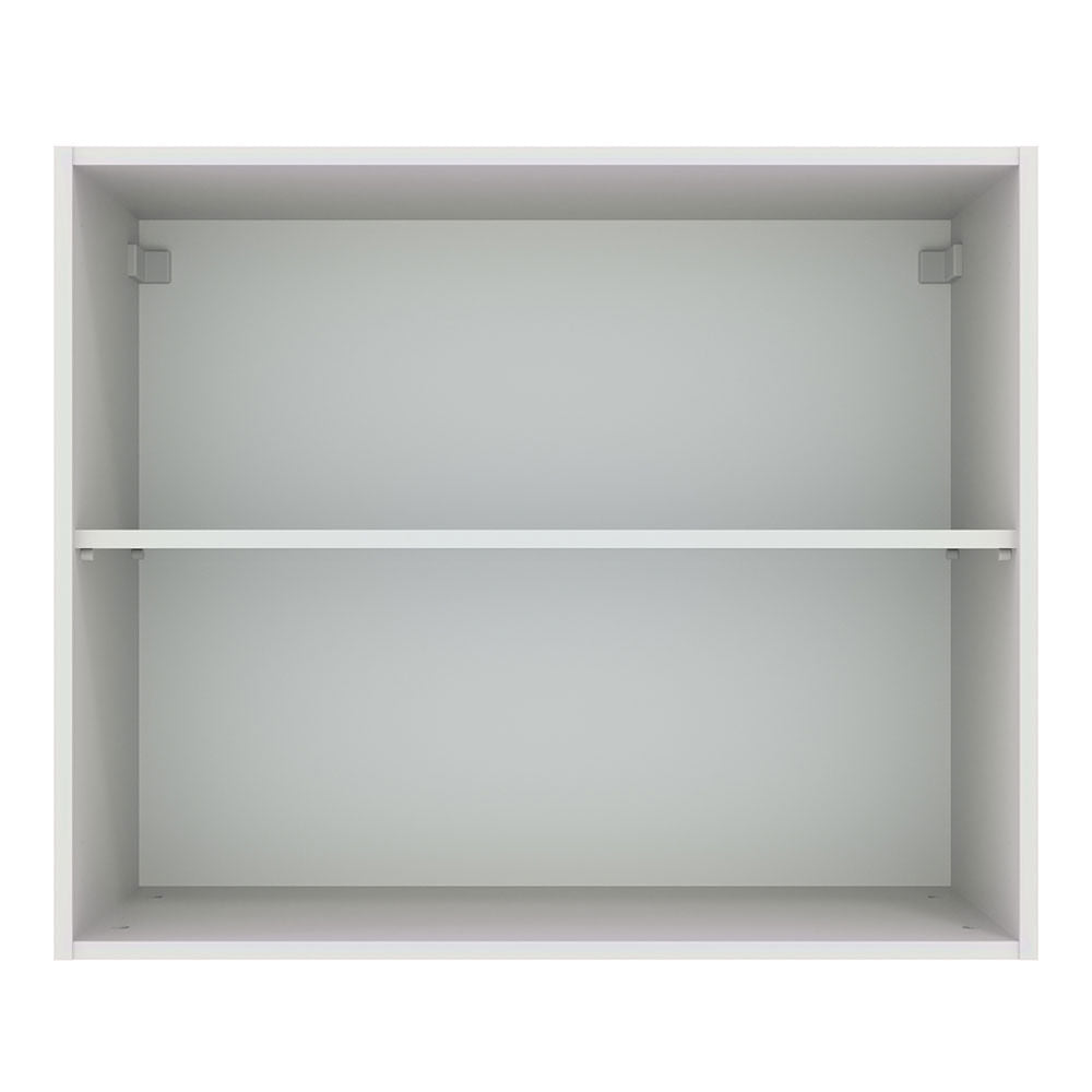 Armário Aéreo Madesa Agata 80 cm 2 Portas Branco/Cinza