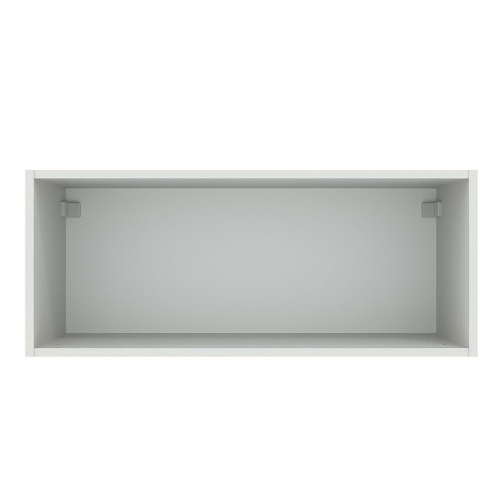 Armário Aéreo Madesa Agata 80 cm 1 Porta Basculante Branco/Cinza