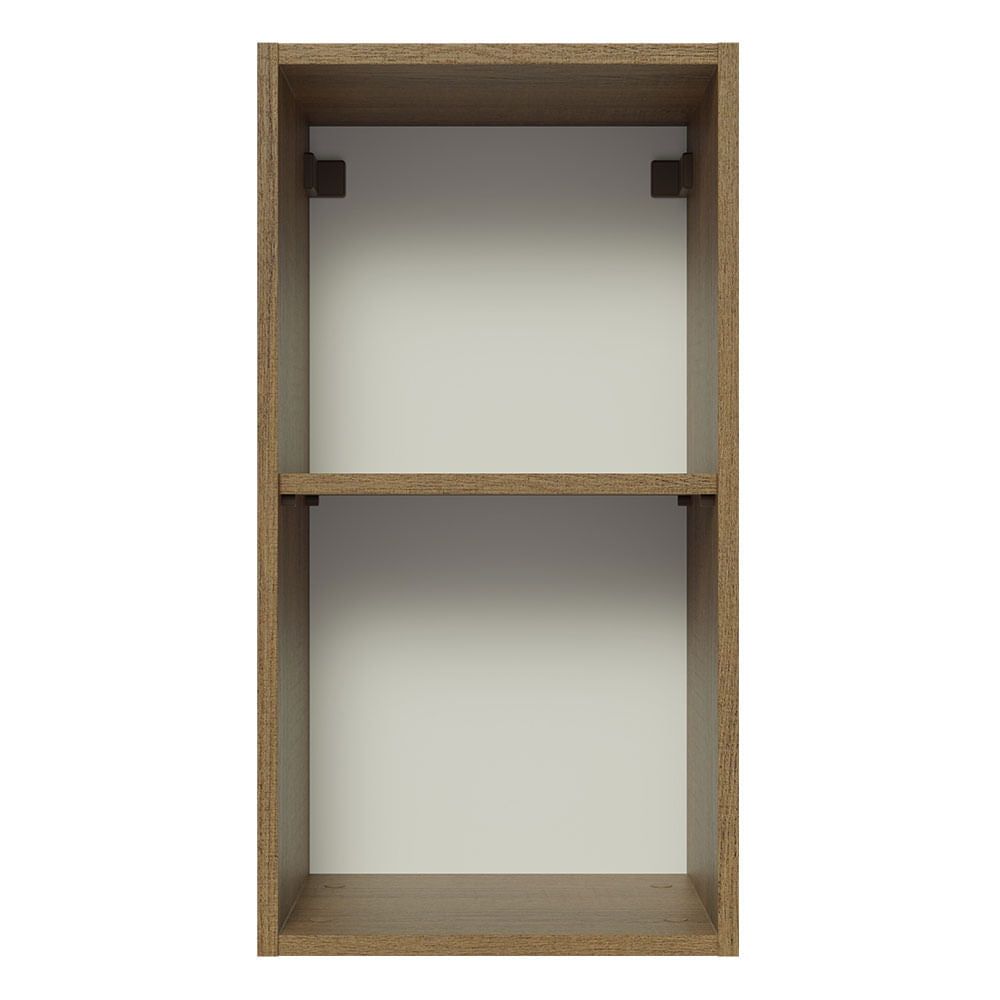 Armário Aéreo Madesa Lux 35 cm 1 Porta Rustic/Preto