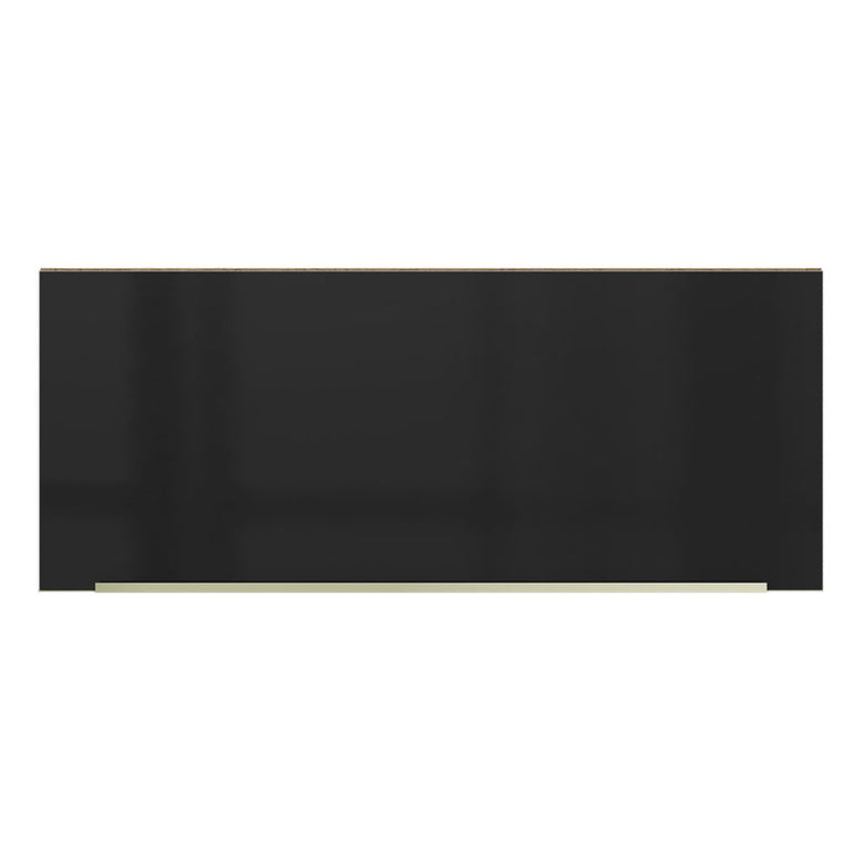 Armário Aéreo Madesa Lux 80 cm 1 Porta Basculante Rustic/Preto