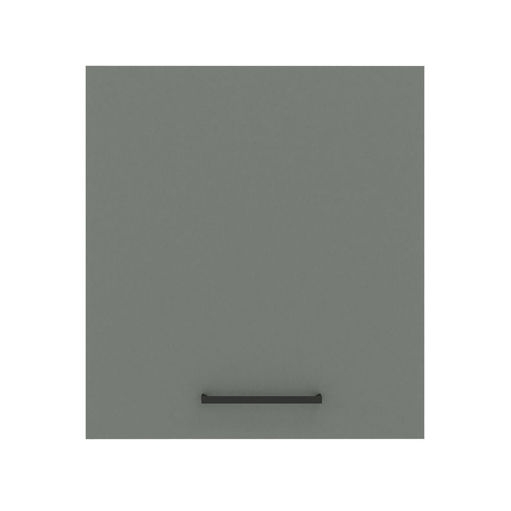 Armário Aéreo Madesa Agata 60 cm 1 Porta Branco/Cinza