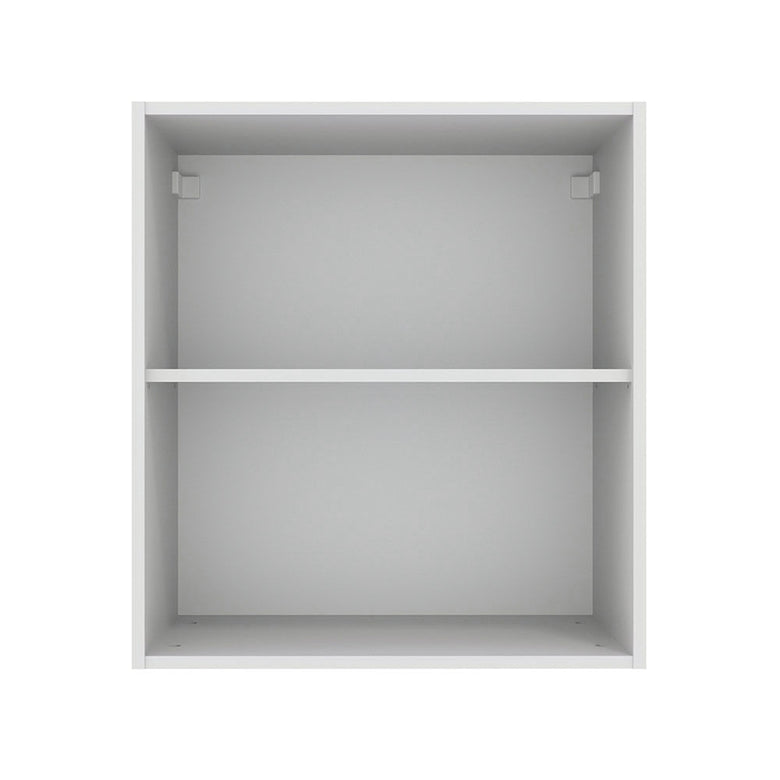 Armário Aéreo Madesa Agata 60 cm 1 Porta Branco/Cinza