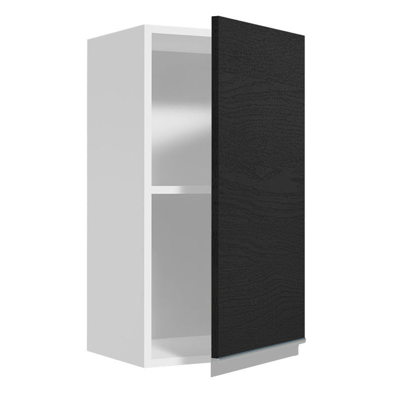 Armário Aéreo Madesa Glamy 35 cm 1 Porta Branco/Preto