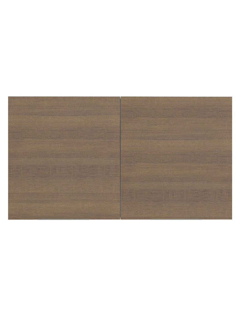 Armário Aéreo Madesa Stella 120 cm 2 Portas Branco/Rustic