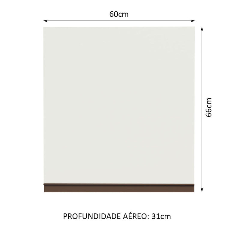 Armário Aéreo Madesa Reims 60 cm 1 Porta Branco