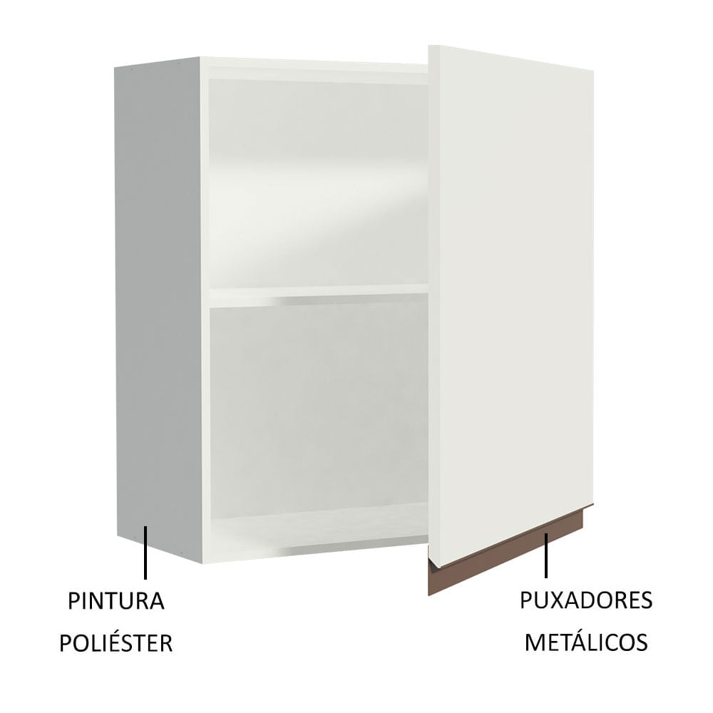 Armário Aéreo Madesa Reims 60 cm 1 Porta Branco