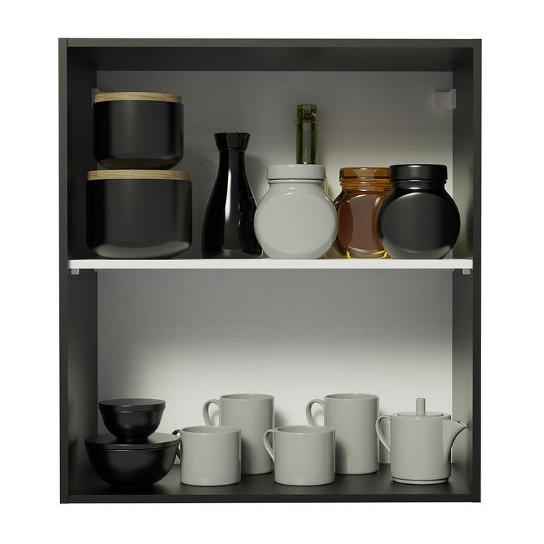 Armário Aéreo Madesa Reims 60 cm 1 Porta Preto