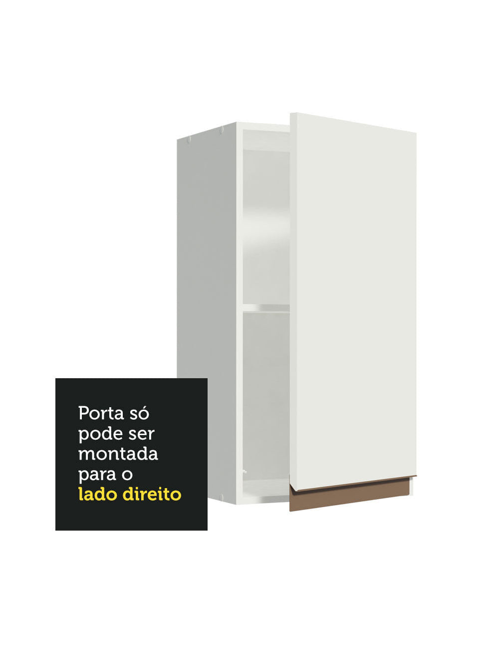 Armário Aéreo Madesa Reims 35 cm 1 Porta Branco