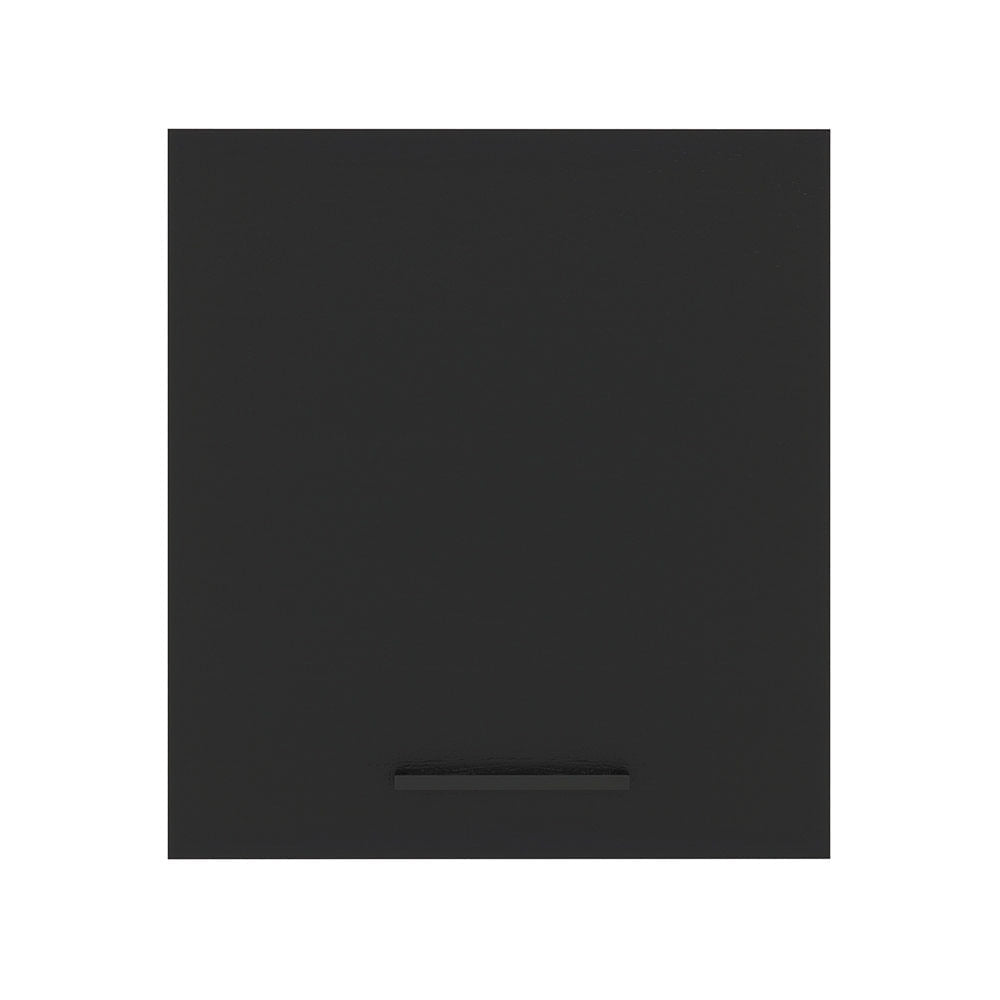 Armário Aéreo Madesa Agata 60 cm 1 Porta Branco/Preto