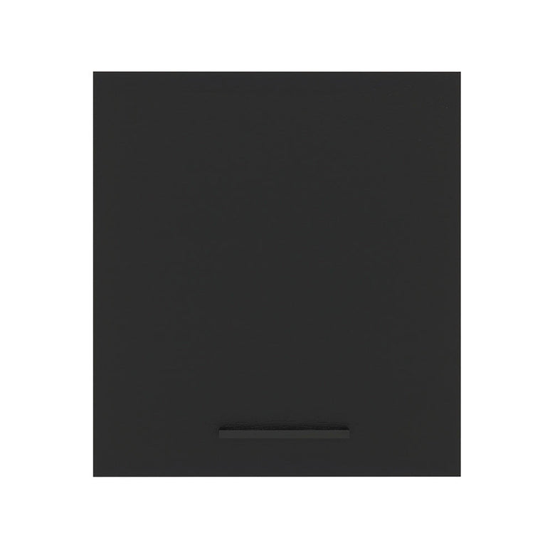 Armário Aéreo Madesa Agata 60 cm 1 Porta Branco/Preto