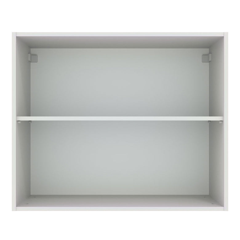 Armário Aéreo Madesa Agata 80 cm 2 Portas Branco/Preto