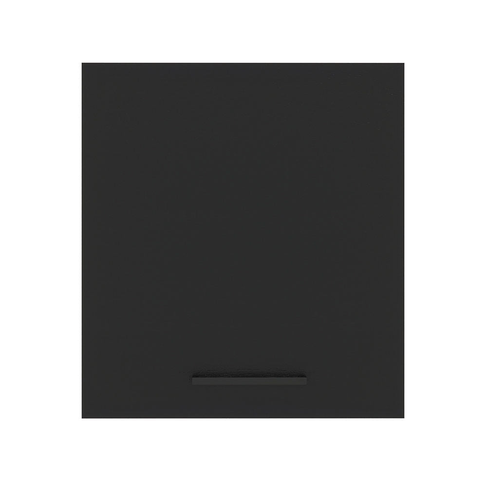 Armário Aéreo Madesa Agata 60 cm 1 Porta Rustic/Preto