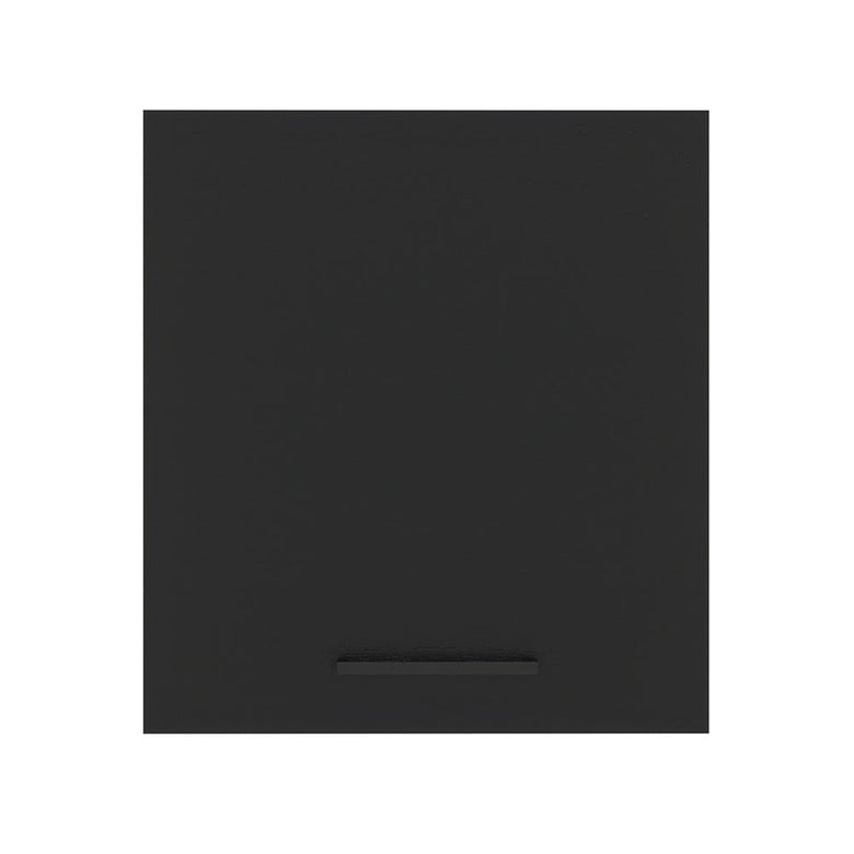 Armário Aéreo Madesa Agata 60 cm 1 Porta Rustic/Preto