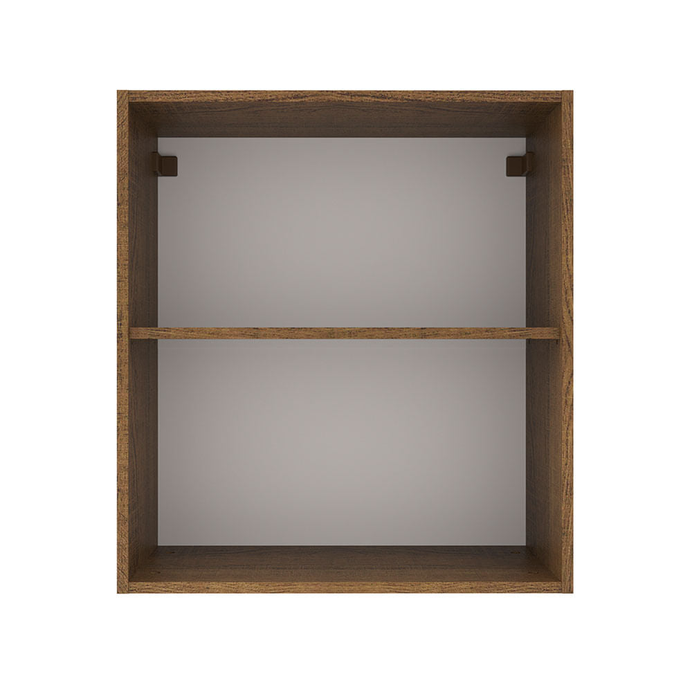 Armário Aéreo Madesa Agata 60 cm 1 Porta Rustic/Preto