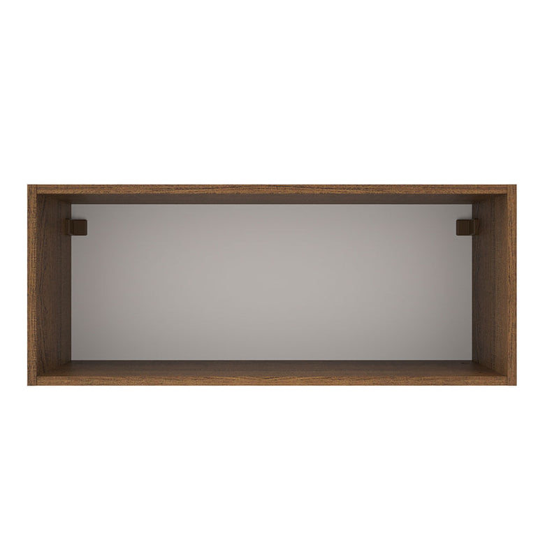 Armário Aéreo Madesa Agata 80 cm 1 Porta Basculante Rustic/Preto