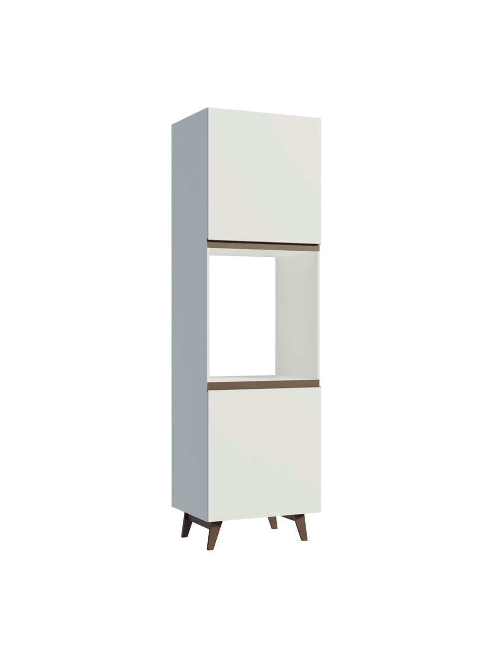 Torre Quente Madesa Reims 60 cm 2 Portas Branco - Branco