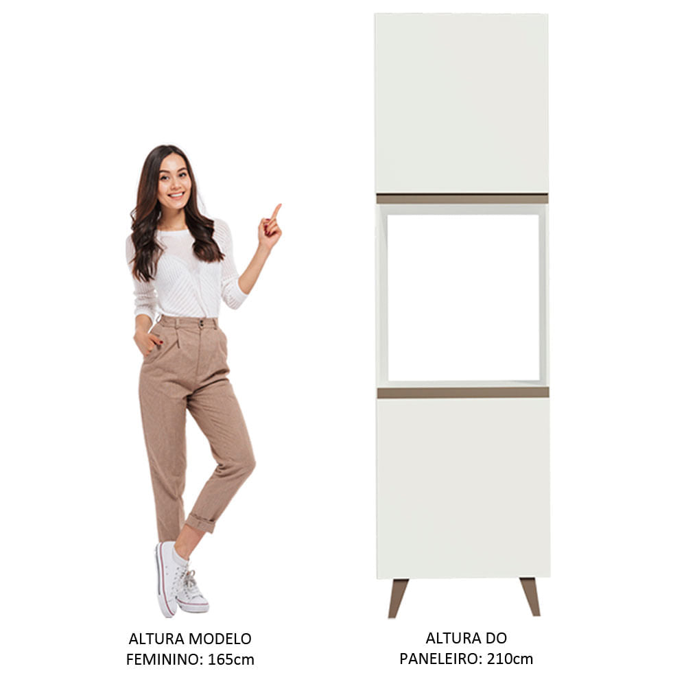 Torre Quente Madesa Reims 60 cm 2 Portas Branco