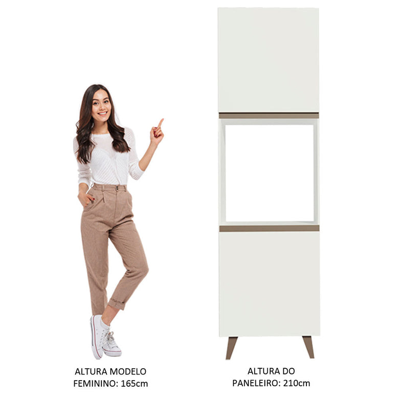 Torre Quente Madesa Reims 60 cm 2 Portas Branco