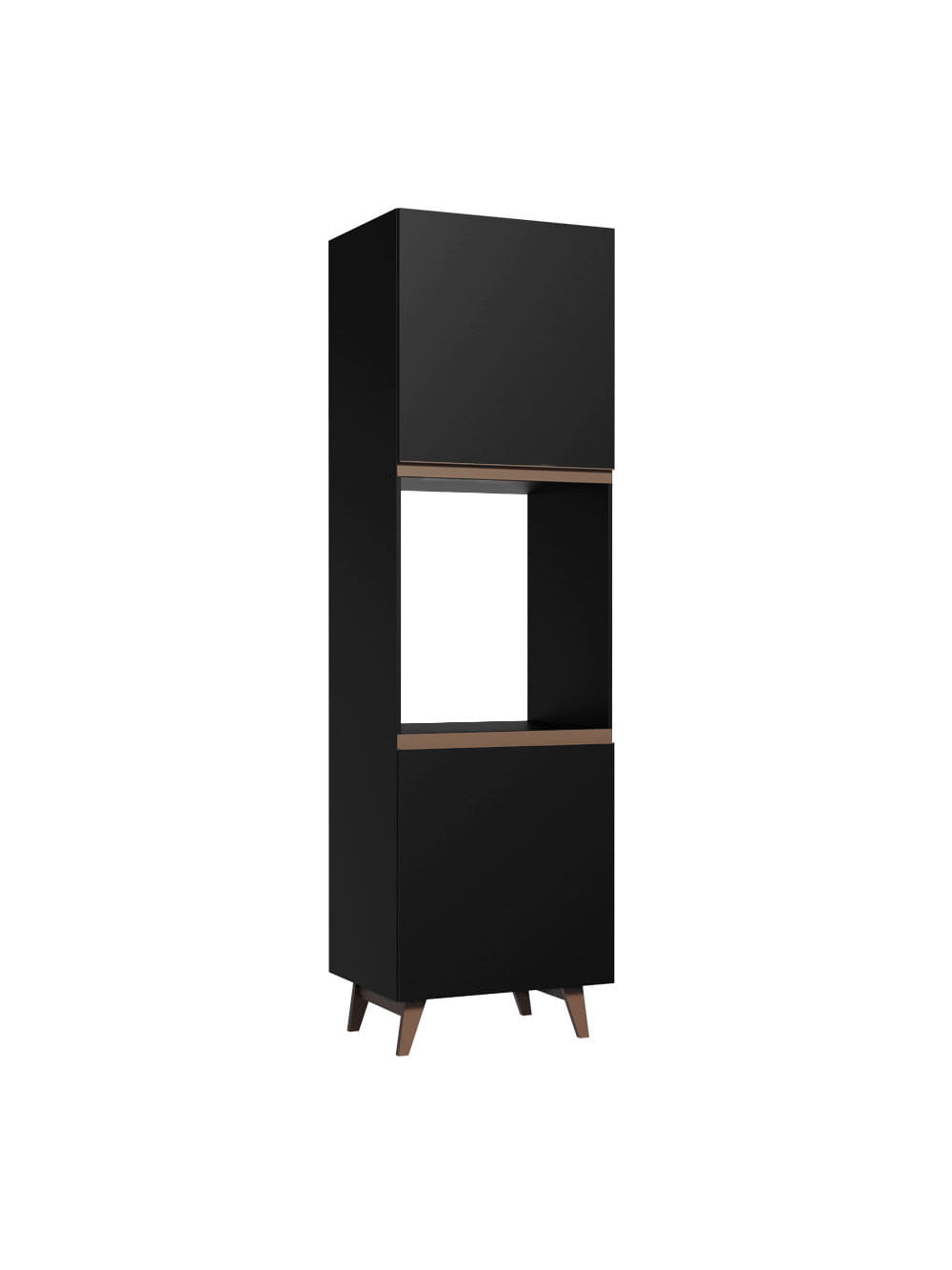 Torre Quente Madesa Reims 60 cm 2 Portas Preto - Preto