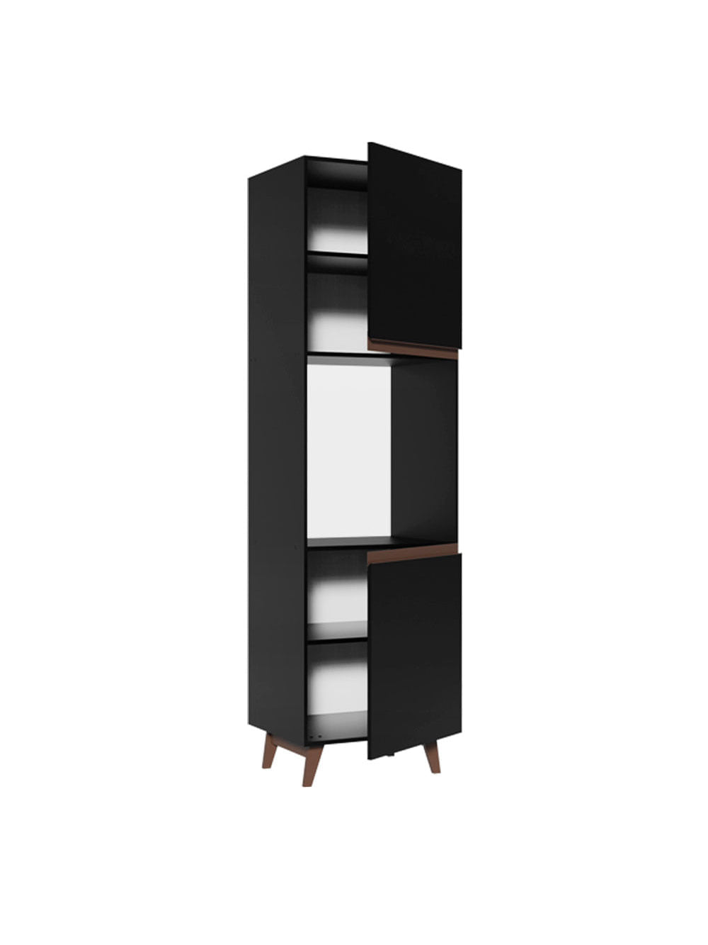 Torre Quente Madesa Reims 60 cm 2 Portas Preto