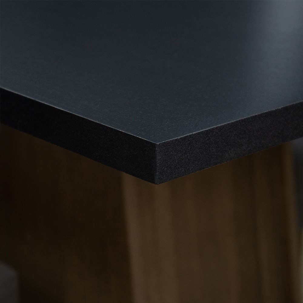 Conjunto Sala de Jantar Madesa Havana Mesa Tampo de Madeira com 4 Cadeiras Preto/Rustic