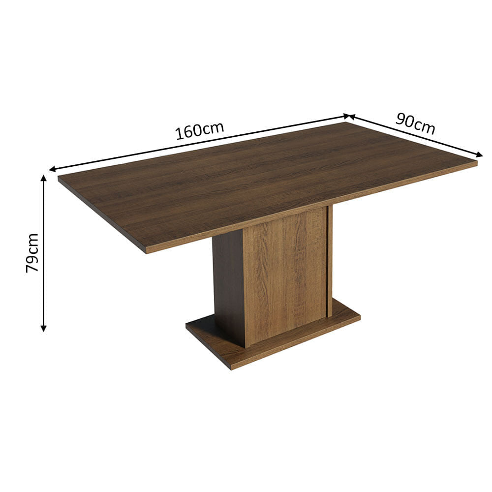 Mesa de Jantar Retangular Tampo de Madeira Rustic 5275 Madesa