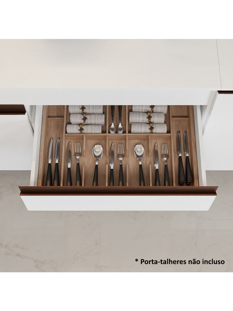 Armário de Cozinha Completa 235cm Branco Reims Madesa 02