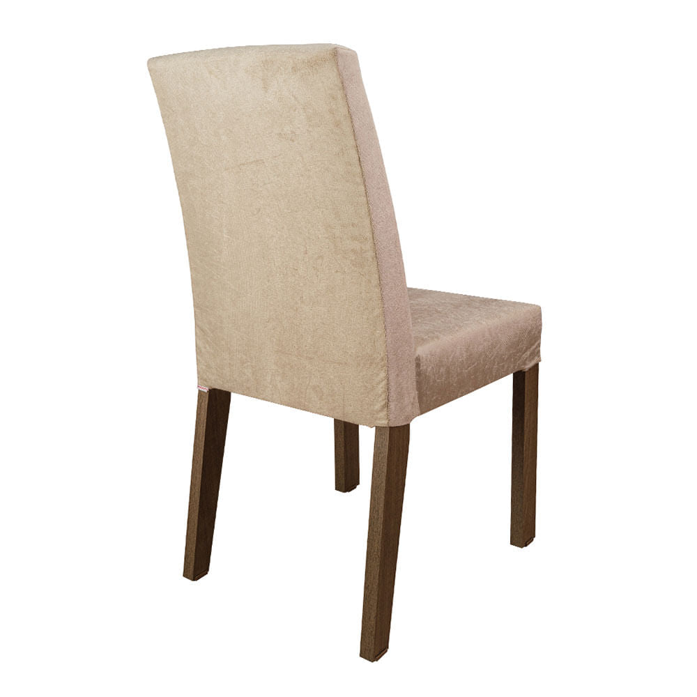 Conjunto Sala de Jantar Madesa Flavia Mesa Tampo de Madeira com 4 Cadeiras Rustic/Crema/Imperial