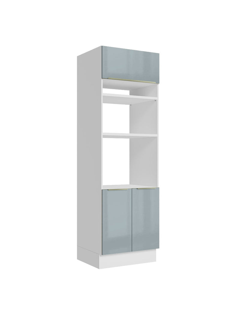 Torre Quente Madesa Lux 70 cm 3 Portas Branco/Cinza