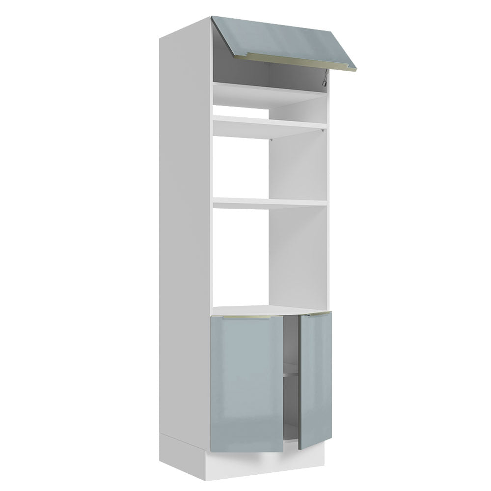 Torre Quente Madesa Lux 70 cm 3 Portas Branco/Cinza