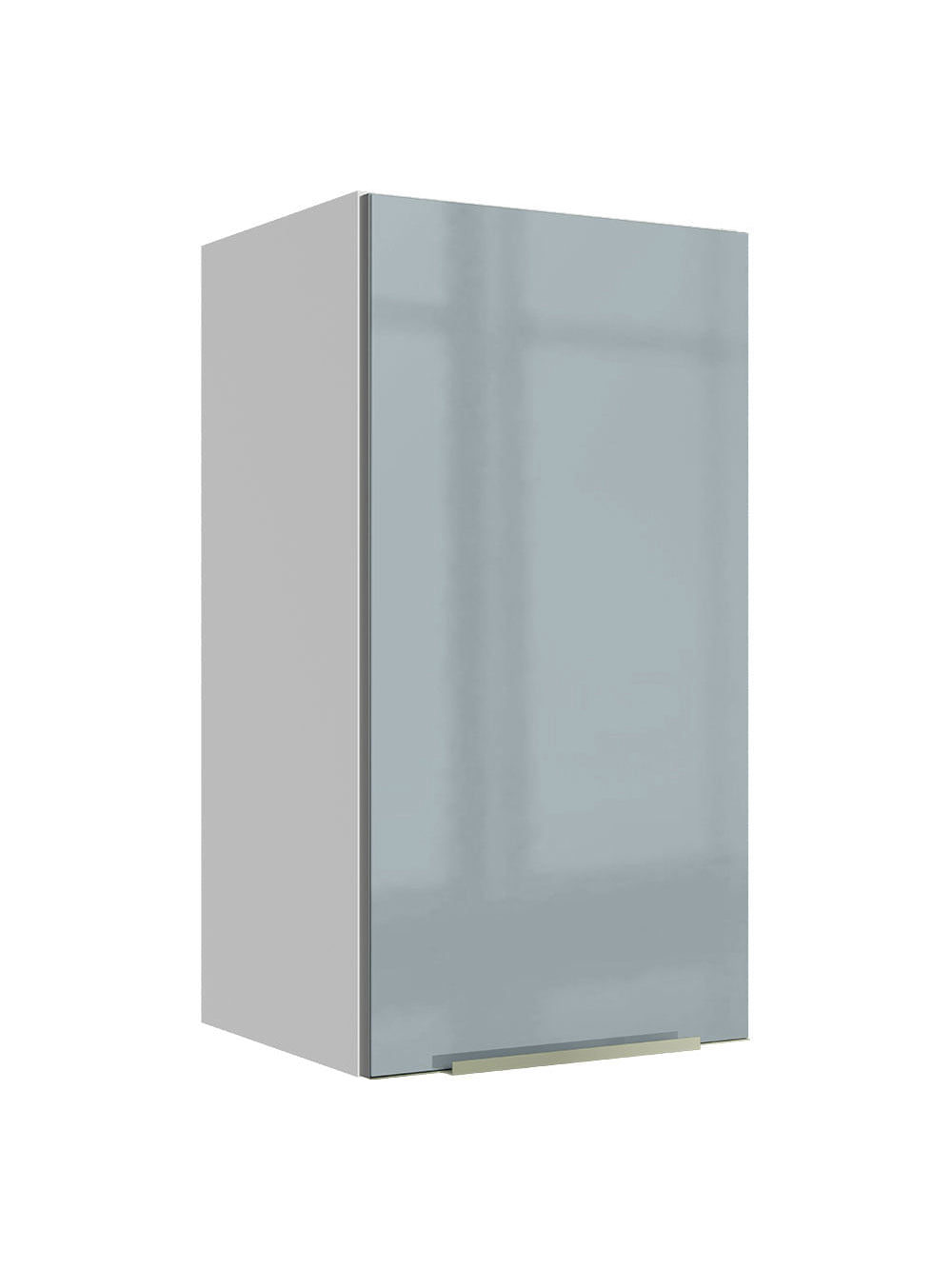 Armário Aéreo Madesa Lux 35 cm 1 Porta Branco/Cinza - Branco/Cinza