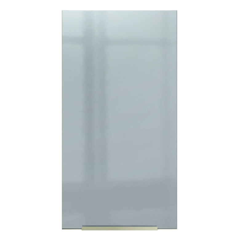 Armário Aéreo Madesa Lux 35 cm 1 Porta Branco/Cinza