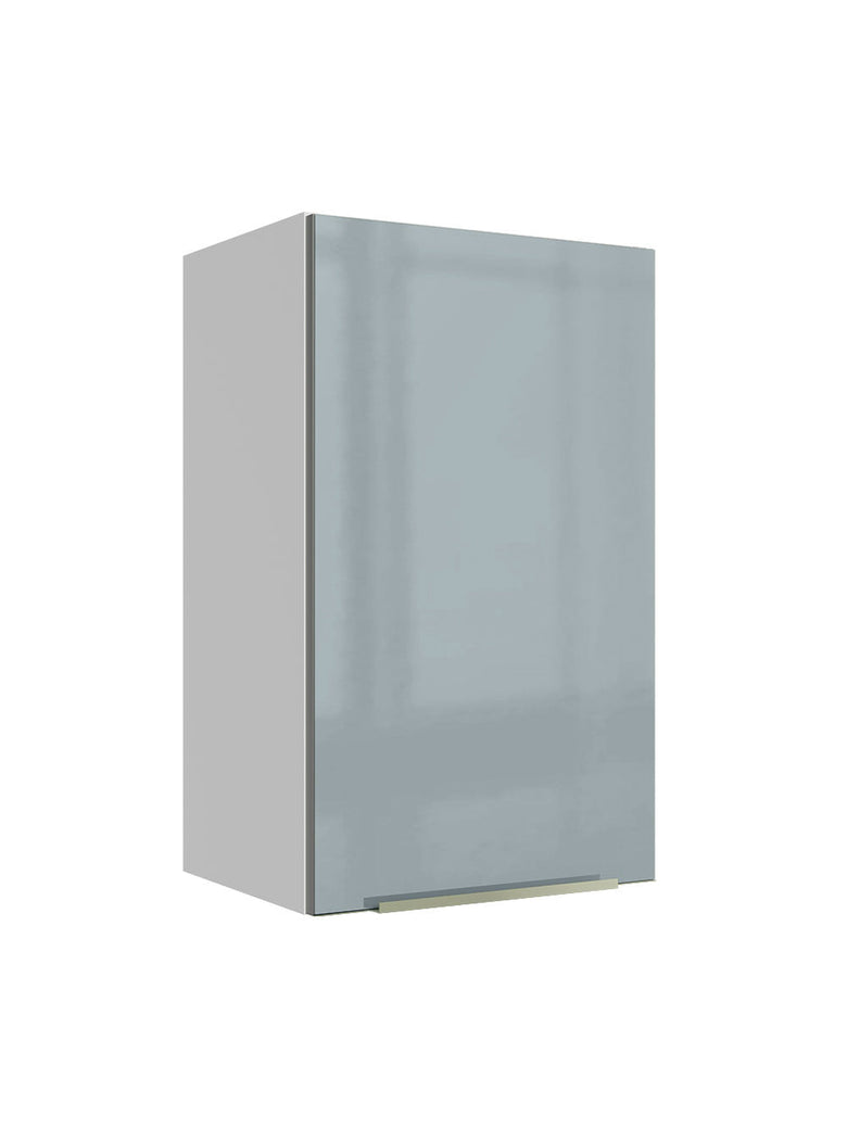 Armário Aéreo Madesa Lux 40 cm 1 Porta Branco/Cinza