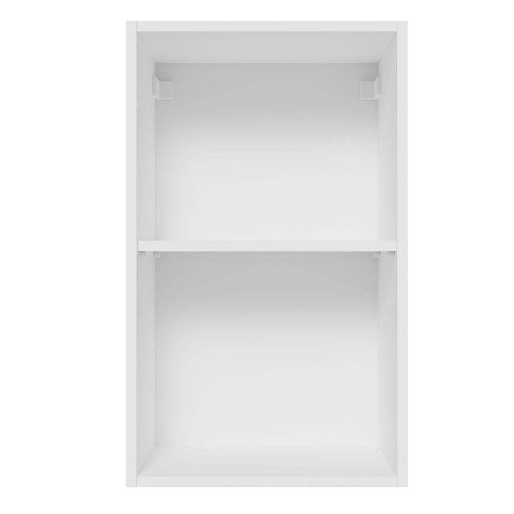Armário Aéreo Madesa Lux 40 cm 1 Porta Branco/Cinza
