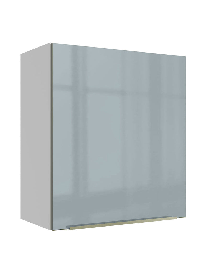 Armário Aéreo Madesa Lux 60 cm 1 Porta Branco/Cinza