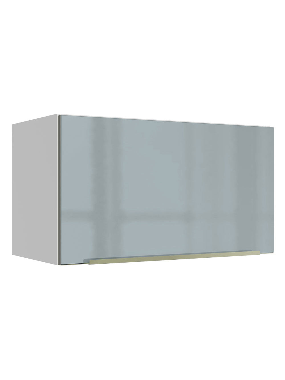 Armário Aéreo Madesa Lux 60 cm 1 Porta Basculante Branco/Cinza - Branco/Cinza