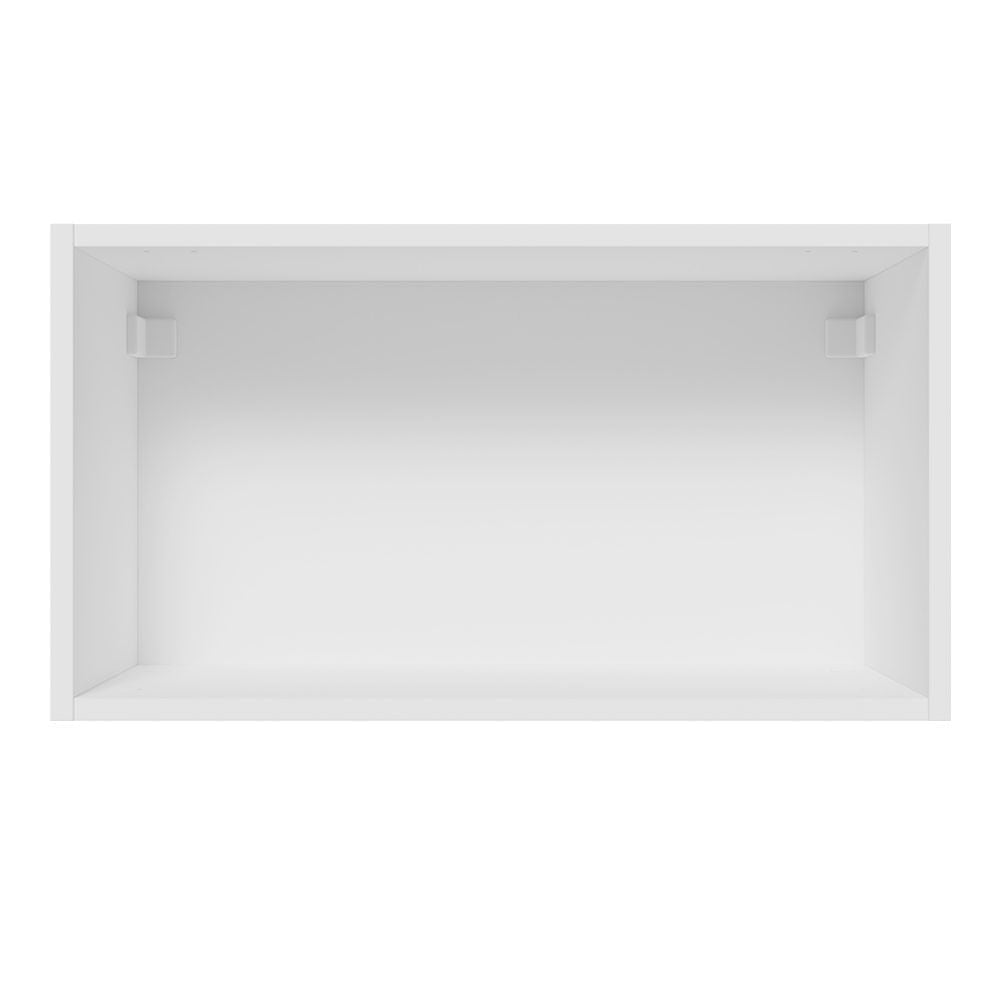 Armário Aéreo Madesa Lux 60 cm 1 Porta Basculante Branco/Cinza