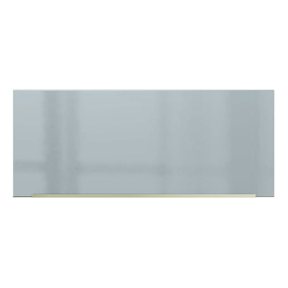 Armário Aéreo Madesa Lux 80 cm 1 Porta Basculante Branco/Cinza