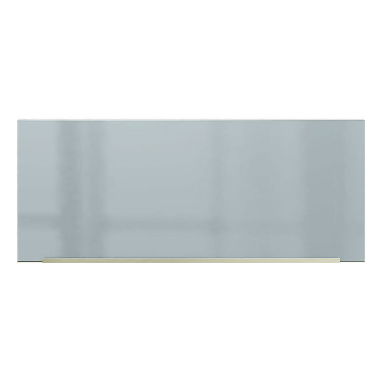 Armário Aéreo Madesa Lux 80 cm 1 Porta Basculante Branco/Cinza