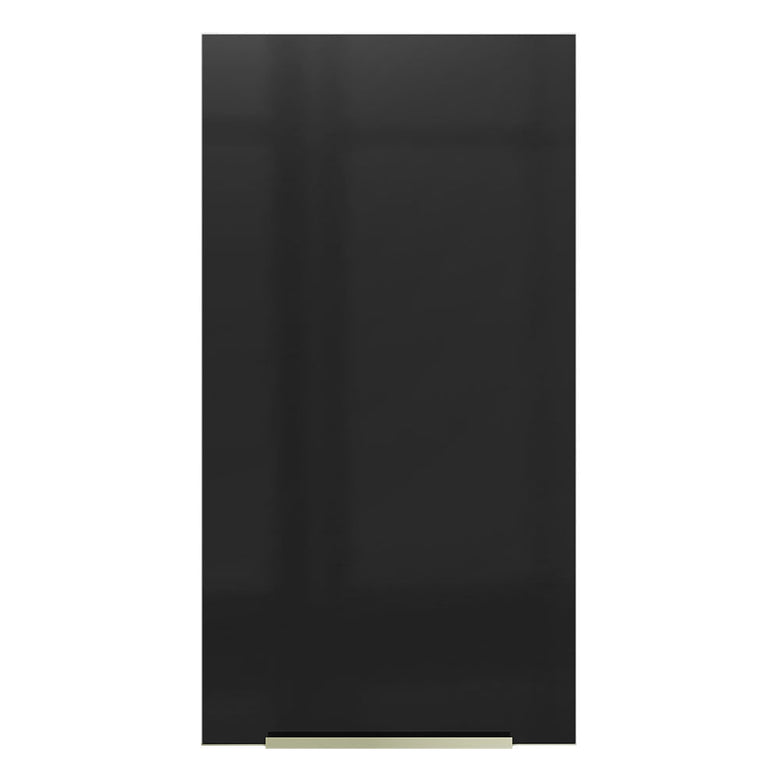 Armário Aéreo Madesa Lux 35 cm 1 Porta Branco/Preto