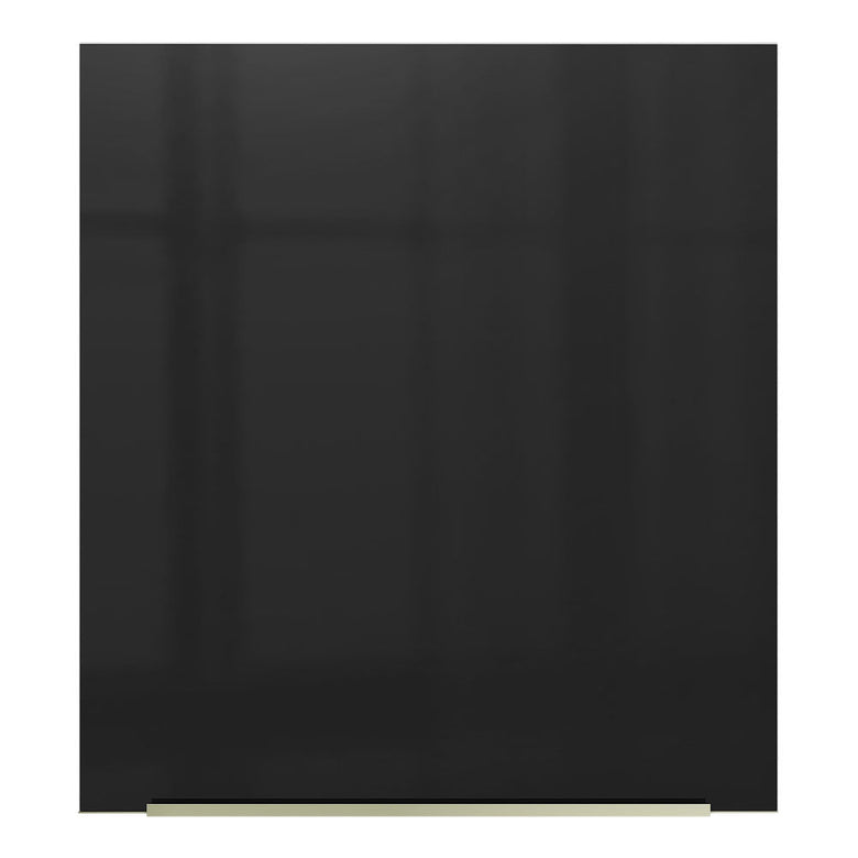 Armário Aéreo Madesa Lux 60 cm 1 Porta Branco/Preto