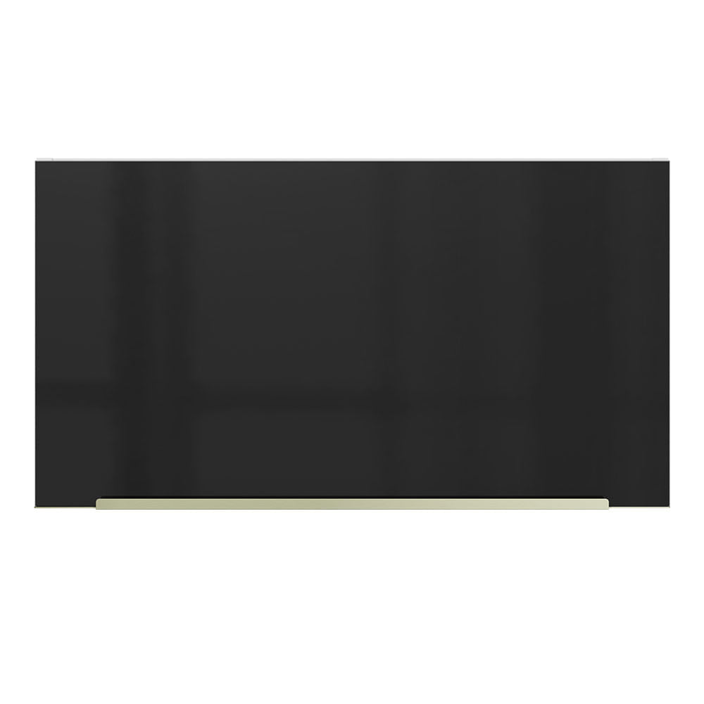 Armário Aéreo Madesa Lux 60 cm 1 Porta Basculante Branco/Preto