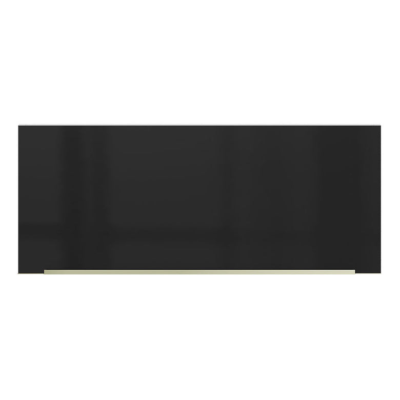 Armário Aéreo Madesa Lux 80 cm 1 Porta Basculante Branco/Preto