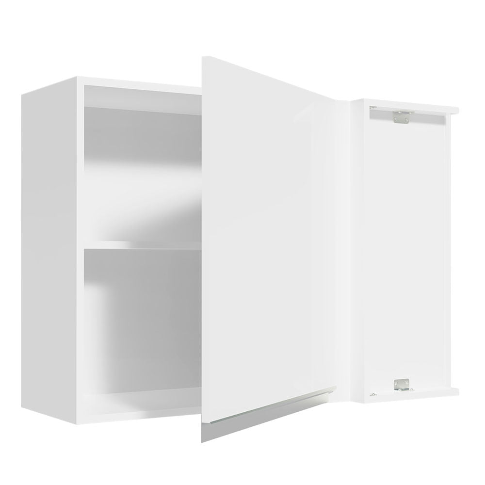 Armário Aéreo de Canto Madesa Glamy 1 Porta Branco