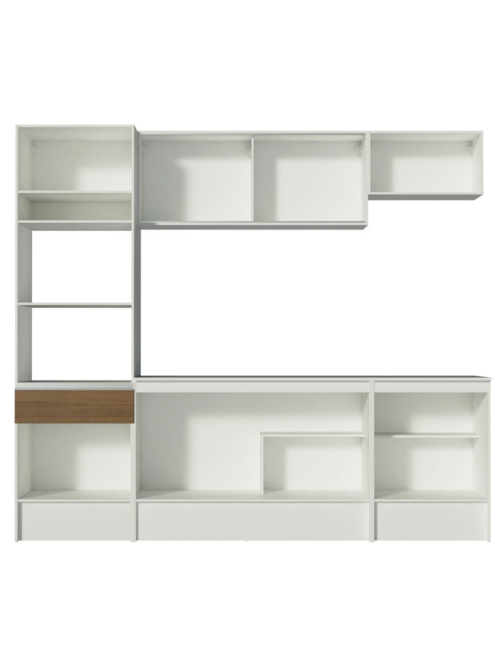 Armário de Cozinha Completa 240cm Branco/Rustic Topazio Madesa XA